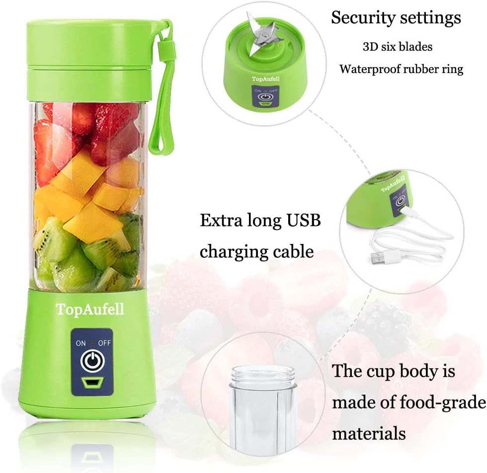 Portable Blender Rechargeable Personal Mixer,380ML