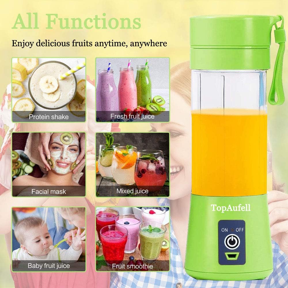 Portable Blender Rechargeable Personal Mixer,380ML